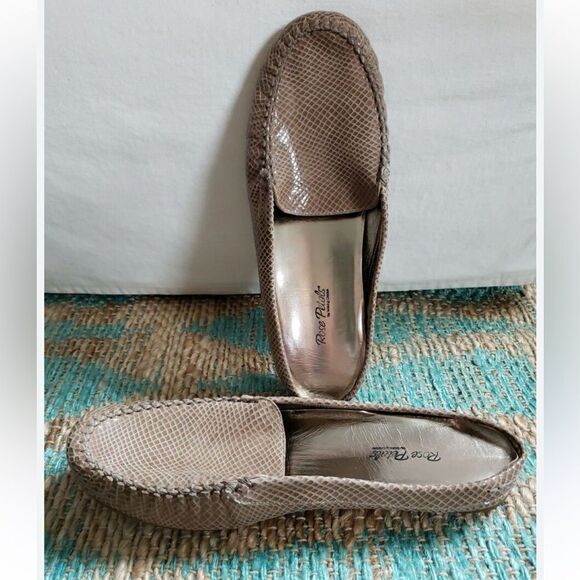 Walking Cradle Tan Embossed Leather Mules size 7 - Picture 1 of 5